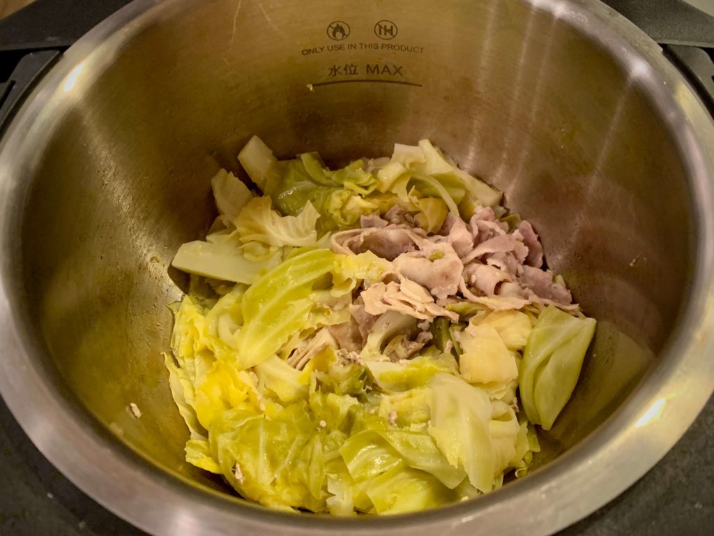 ホットクック 白菜と豚バラ肉の重ね煮